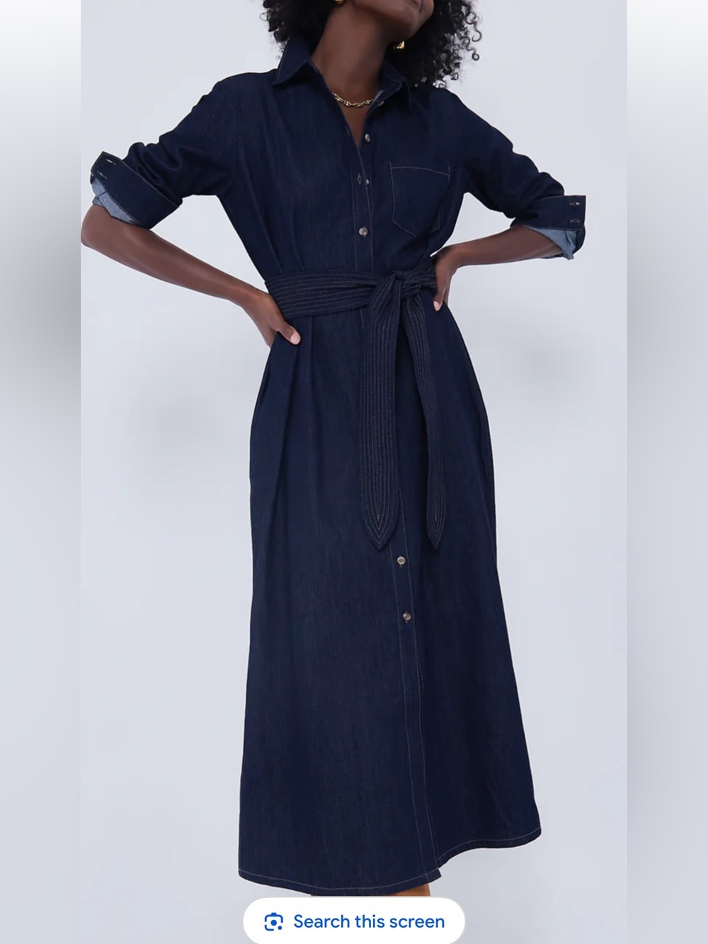 Tuckernuck  Chessie  denim shirt Dress with tie belt